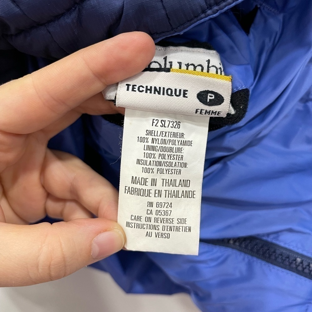 Columbia Women’s Reversible Tech Interchange Titanium Blue Size Small Winter - Picture 10 of 11